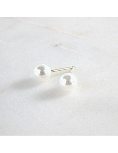 kolczyki z perłami srebrny sztyft 925 Lolita...