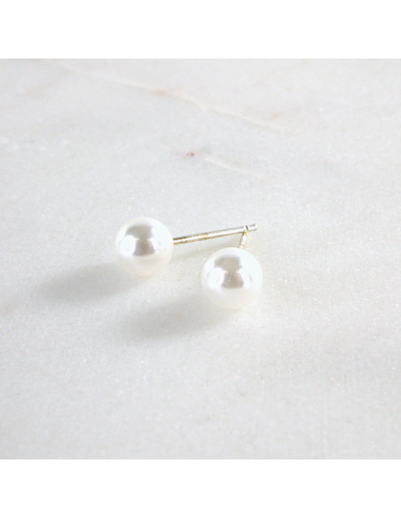 kolczyki z perłami srebrny sztyft 925 Lolita Accessories