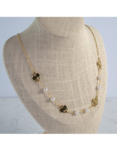 Naszyjnik stal chirurgiczna koniczynka z...