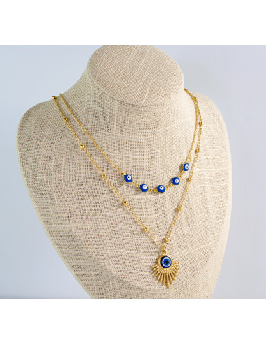 Naszyjnik stal chirurgiczna BOHO OKO PROROKA...