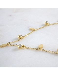 Naszyjnik stal chirurgiczna BOHO RĘKA FATIMY CYRKONIE...