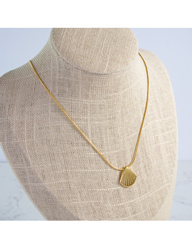 Naszyjnik stal chirurgiczna BOHO MUSZELKA...