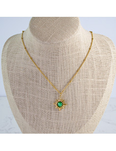 Naszyjnik stal chirurgiczna BOHO SŁOŃCE Lolita Akcesoria