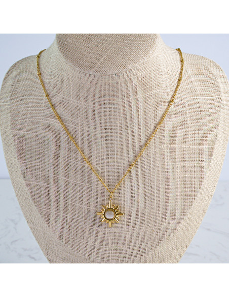 Naszyjnik stal chirurgiczna BOHO SŁOŃCE Lolita Akcesoria