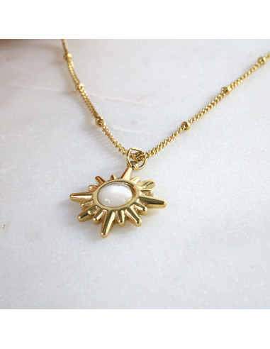 Naszyjnik stal chirurgiczna BOHO SŁOŃCE Lolita...