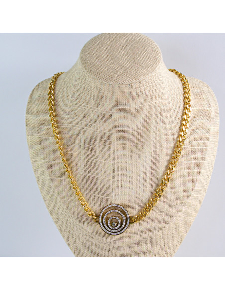 Naszyjnik stal chirurgiczna  "Łańcuch" z cyrkoniami  Lolita Akcesoria