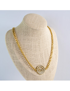 Naszyjnik stal chirurgiczna  "Łańcuch" z cyrkoniami... 2