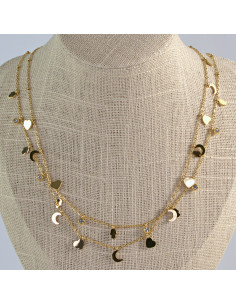 Dwa Naszyjniki  Zestaw stal chirurgiczna BOHO Lolita...