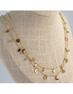 Dwa Naszyjniki  Zestaw stal chirurgiczna BOHO Lolita... 2