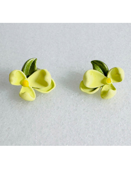 Kolczyki ŻÓŁTE KWIATUSZKI Lolita Accessories srebrny sztyft 925