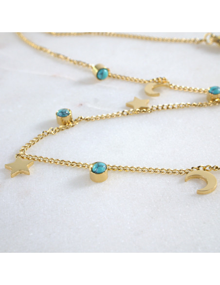 Dwa Naszyjniki  Zestaw stal chirurgiczna BOHO Lolita Akcesoria