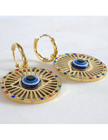 Kolczyki Złote OKO PROROKA stal chirurgiczna...