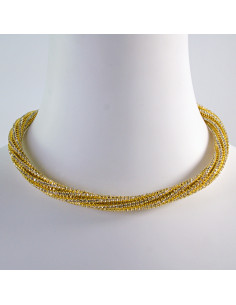 Naszyjnik Kolia z cyrkoniami ZŁOTA CRYSTAL kolczyki...