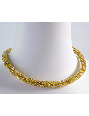 Naszyjnik Kolia z cyrkoniami ZŁOTA CRYSTAL...