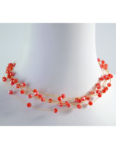 Naszyjnik wielosznurowy choker z koralikami Lolita... 2