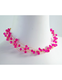 Naszyjnik wielosznurowy choker z koralikami Lolita... 2