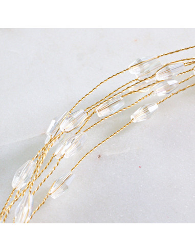 Naszyjnik wielosznurowy choker z koralikami...