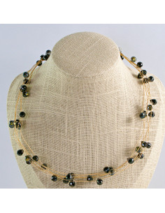 Naszyjnik wielosznurowy choker z koralikami   Lolita... 2