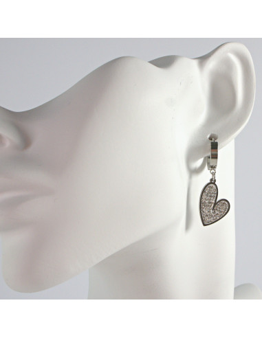 Kolczyki Srebrne Serca stal chirurgiczna Lolita...