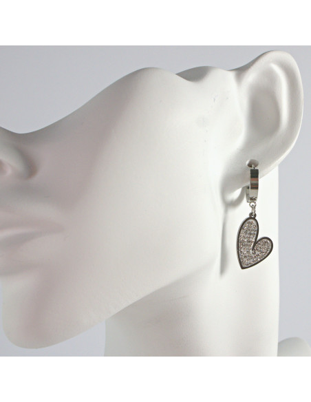 Kolczyki Srebrne Serca stal chirurgiczna Lolita Akcesoria