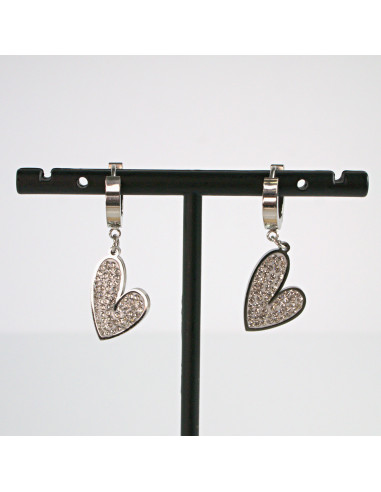 Kolczyki Srebrne Serca stal chirurgiczna Lolita...