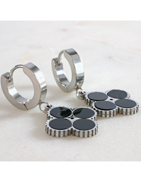 Kolczyki Srebrna Koniczyna stal chirurgiczna Lolita Akcesoria