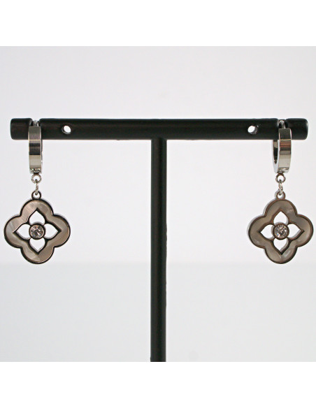 Kolczyki Srebrna Koniczyna stal chirurgiczna Lolita Akcesoria