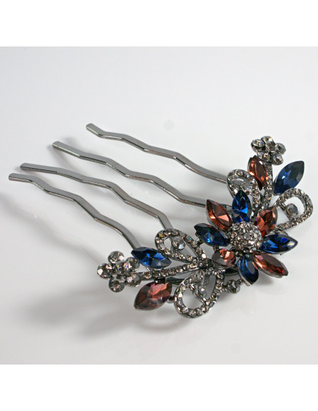 GRZEBIEŃ wsuwany do włosów wtykowy ozdobny diamenty Lolita Akcesoria