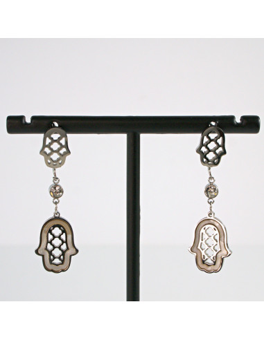 Kolczyki srebrne HAMSA stal chirurgiczna Lolita...