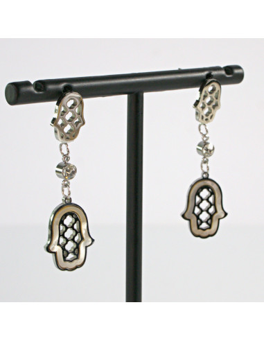 Kolczyki srebrne HAMSA stal chirurgiczna Lolita...