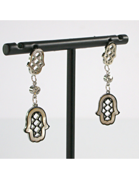 Kolczyki srebrne HAMSA stal chirurgiczna Lolita Akcesoria