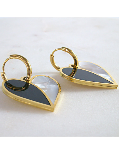 Kolczyki  SERCE stal chirurgiczna Lolita Akcesoria