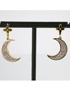 Kolczyki  złoty Księżyc  stal chirurgiczna Lolita Akcesoria