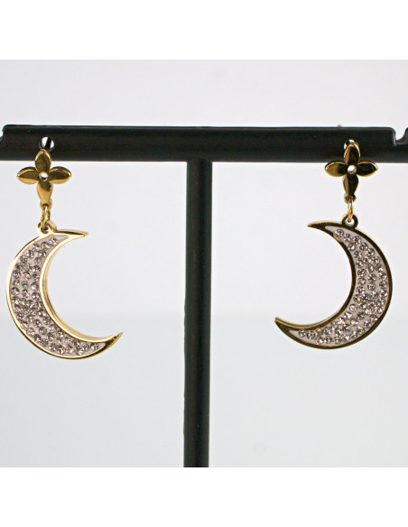 Kolczyki  złoty Księżyc  stal chirurgiczna Lolita Akcesoria