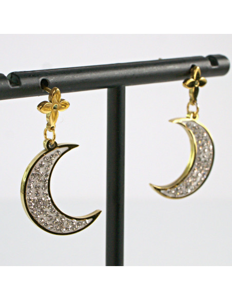 Kolczyki  złoty Księżyc  stal chirurgiczna Lolita Akcesoria
