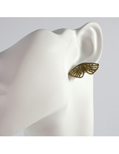 Kolczyki złote SKRZYDŁA stal chirurgiczna Lolita Akcesoria