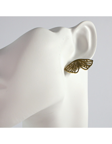 Kolczyki złote SKRZYDŁA stal chirurgiczna Lolita Akcesoria