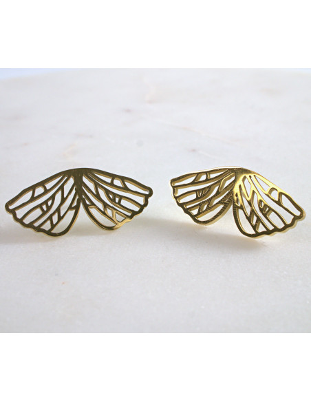 Kolczyki złote SKRZYDŁA stal chirurgiczna Lolita Akcesoria