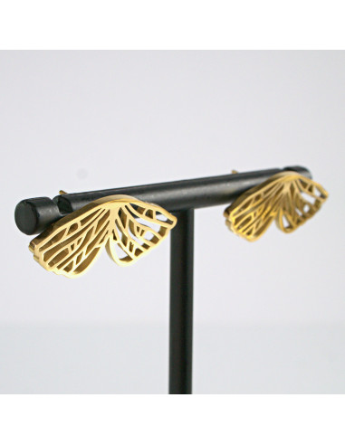 Kolczyki złote SKRZYDŁA stal chirurgiczna...