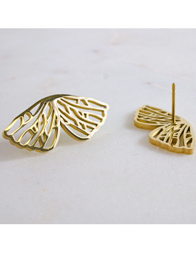 Kolczyki złote SKRZYDŁA stal chirurgiczna...