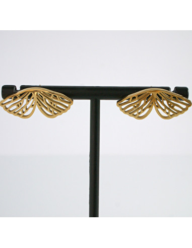 Kolczyki złote SKRZYDŁA stal chirurgiczna...