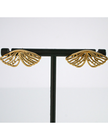 Kolczyki złote SKRZYDŁA stal chirurgiczna Lolita Akcesoria