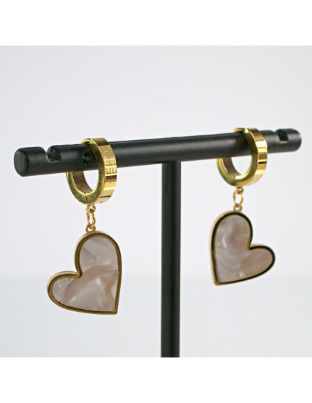 Kolczyki złote asymetryczne SERCA stal chirurgiczna Lolita Akcesoria