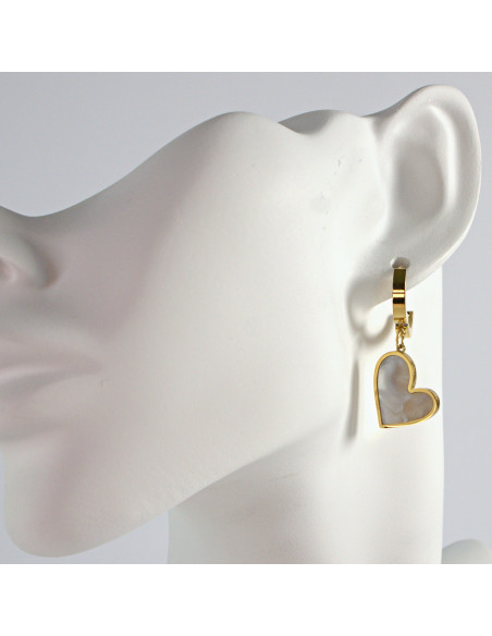 Kolczyki złote asymetryczne SERCA stal chirurgiczna Lolita Akcesoria