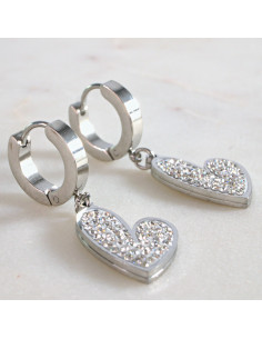 Kolczyki Srebrne Serca stal chirurgiczna Lolita Akcesoria