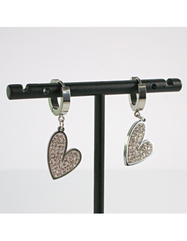 Kolczyki Srebrne Serca stal chirurgiczna Lolita...