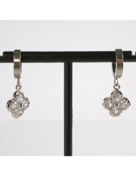 Kolczyki Srebrna Koniczyna stal chirurgiczna Lolita Akcesoria