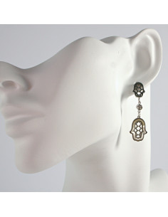 Kolczyki srebrne HAMSA stal chirurgiczna Lolita Akcesoria