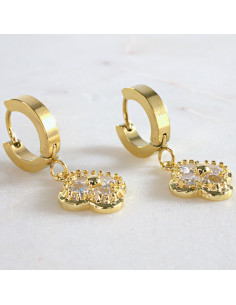 Kolczyki  złota KONICZYNA  stal chirurgiczna Lolita...