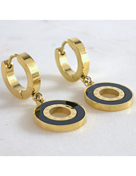 Kolczyki złote  stal chirurgiczna Lolita Akcesoria